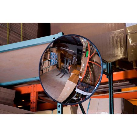 GLOBAL INDUSTRIAL Round Glass Convex Mirror, Indoor, 30 Dia., 160&#176; Viewing Angle 670556